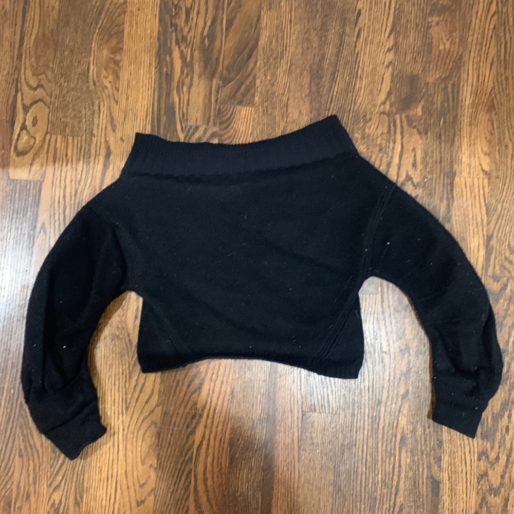 Opening ceremony black off the shoulder cropped sweater - best offer